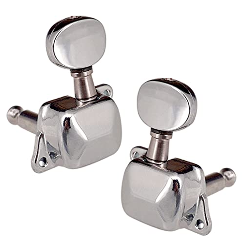 Myhoomowe Mécaniques semi-fermées 6R Chevilles d’accordage en métal chromé pour accessoires de guitare - Les Beatles, Paul McCartney, John Lennon, RIngo Starr, George Harrison Myhoomowe Mécaniques semi-fermées 6R Chevilles d'accordage en métal chromé pour accessoires de guitare – Image 3