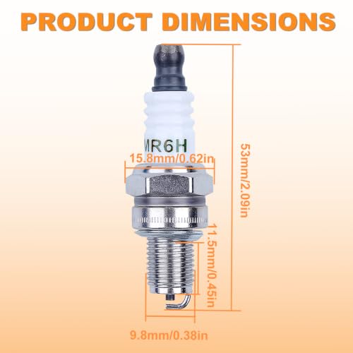 Haishine 3 szt. świeca zapłonowa CMR6H do Stihl FS90 FS100 FS110 FS90R FS100R FS110R MS171 MS181 MS211 BR500 BR550 BR600 trymerów, NGK 3365 kompatybilna z trymerem, piłą łańcuchową, kosiarką