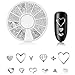 Sethexy 2 cajas Oro plata Uña Espárragos Metal Formas Mixtas Flor Estrellas Creciente Gemas Arte De Uñas Joyas para niñas Uñas de manos y pies Decoraciones Consejos Manicura (A)