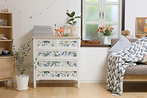 Timeet Self Adhesive Wallpaper White Flower Contact Paper 39cm X 3m Sticky White Plastic Roll PVC Peel and Stick Wallpaper Vinyl Film Waterproof for Shelf Bathroom Wall