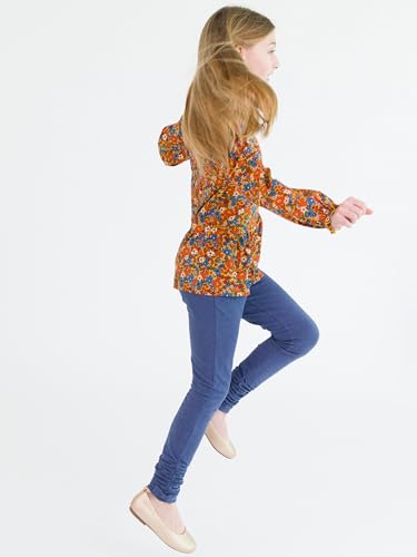 Image of RuffleButts Baby Girls Fall Fall - Stretchy Ruched Toddler Ruffle Leggings