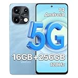UMIDIGI Note 100 5G Smartphone, Android 14 Telefono Cellulare, 6.8" HD+ 120Hz Cellulare, 16GB+256GB/TF 1TB, Dual SIM 5G Telefono Android, 50MP+16MP Telecamera/5000mAh/Face ID/GPS/OTG