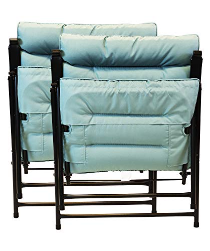 Sun-Ray 213028 Folding Chairs With Cushions And Table, Aqua #TOP5