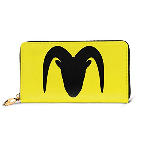 Preisvergleich Produktbild JHGFG Mode Handtasche Reißverschluss Brieftasche Bergziege Symbol Telefon Kupplung Geldbörse Abendkupplung Blockieren Leder Brieftasche Multi Card Organizer