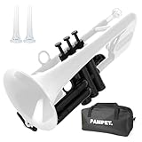 PAMPET SEA LION Professional Plastic Bb Trumpet Set for Student Beginner (White)