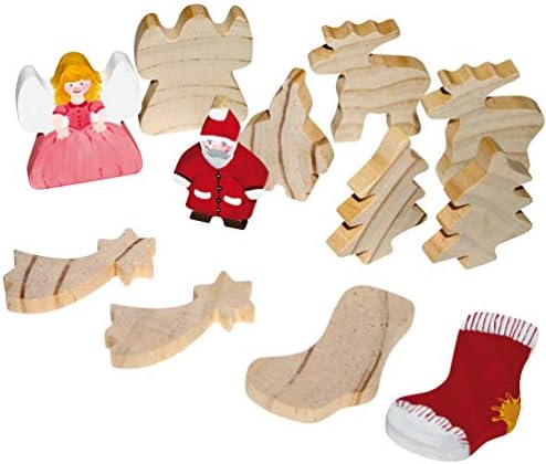 Eduplay 210053 Wooden Figures Christmas 12Er Bastel-Sets, Multi Colour image 2