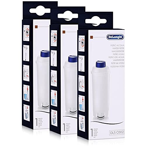 DeLonghi Wasserfilter für Kaffemaschinen geeignet für ECAM, ESAM, ETAM, BCO,EC... , 3 Stück (1er Pack )