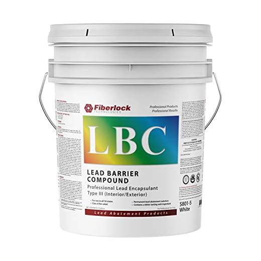FIBERLOCK LBC III Industrial Lead Encapsulant, Lead Encapsulating Paint - 5801 - 5 Gallon, White