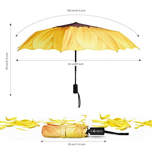 Umgekehrter Regenschirm YumSur mit Tasche und Auf-Zu-Automatik