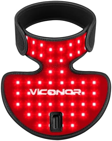 Red Light Therapy for Neck and Chest, Red Light Therapy for Face and Neck Device Portable 660nm Red Light & 850nm Near Infrared Light Therapy for Body for Skin Tightening