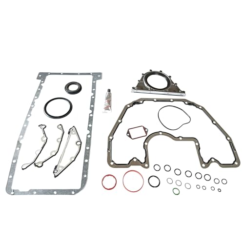 Image of PartsFlow Oil Pan Gasket Set For 02-10 BMW E60 E61 E63 E65 550i 545i 645Ci 745i 4.4L 4.8L For 740i 740li 750li X5 B7 4.0L 4.8L 4.4L