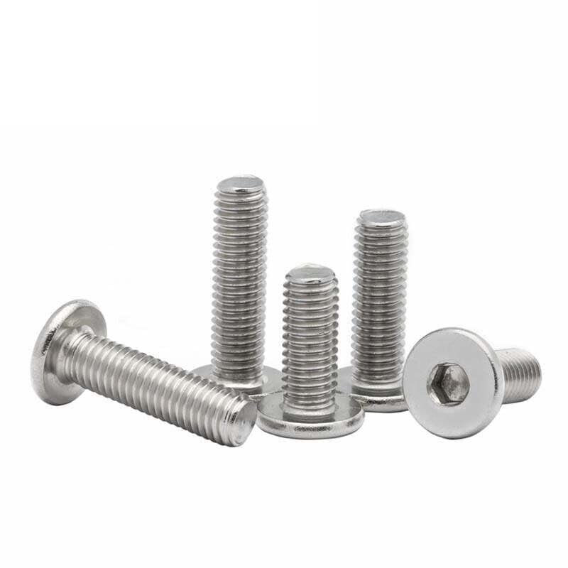 Low Profile Thin Head Stainless Steel Bolts Hex Head 10-60mm - M6 10mm / 25, Silver - Image 4