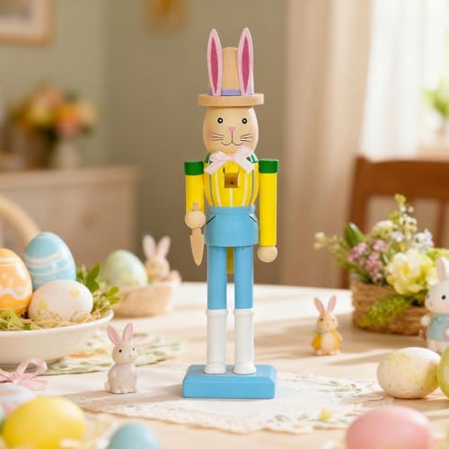 Casse-noisette en bois haut de gamme figurine de lapin pour decoration interieure soignee - 4