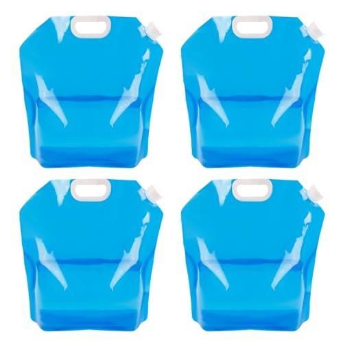 VStoy Bidón de agua potable plegable de 10 litros, para exteriores, camping, bolsa de agua, sin BPA, ligero y ahorra espacio para viajes, reserva de emergencia (azul)