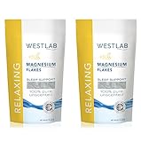 Westlab Pure Zechstein Magnesium Flakes (2 x 2.2lb resealable bags, 4.4lb) Natural, certified Zechstein Inside. Absorbs better than Epsom Salt. Transdermal Magnesium for Aching Muscles, Insomnia