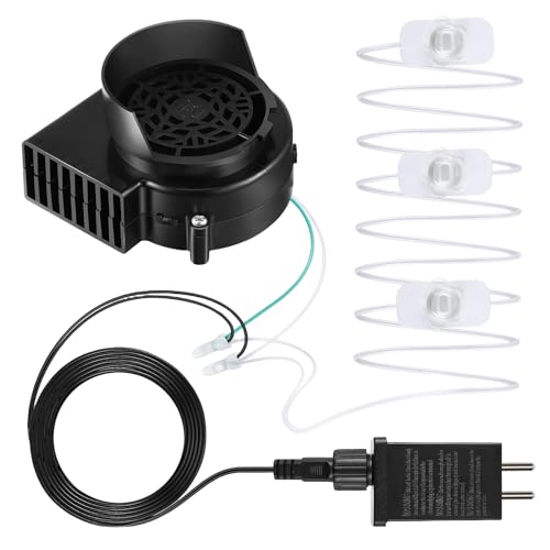 Replacement Inflatable Fan - 12V Inflatable Air Blower for Christmas Decorations - with LED String Lights, Inflating Device for Halloween Christmas Garden Patio Patio