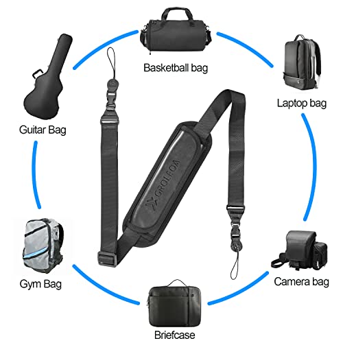 Groleoa Leather Shoulder Strap Pad For Bag Strap, Replacement Strap Padding, Detachable Strap Pads For Backpack- Guitar Bag- Messenger Bag- Laptop Bag, Non-Slip & Relieve Shoulder Pain #TOP5