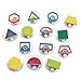 Colorations Easy Knob Grip Stamper Geometric Shapes, STEM, Solid & Outline, 14 Stamps, 2 inches x 3 inches, Storytelling, Card Making, Decorating, Educational, Learning, Math, STEM