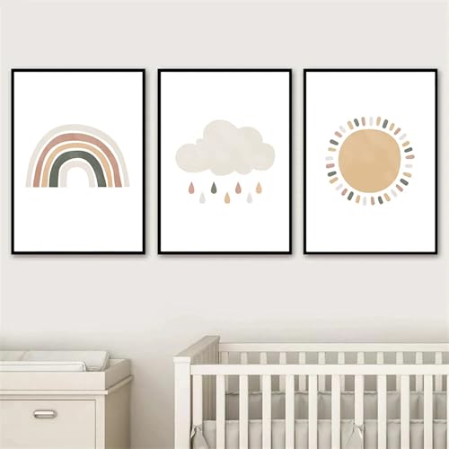 Peinture murale arc-en-ciel comme cadeau de naissance idéal