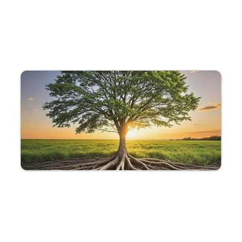 Tapis de souris grand format arbre de bureau antidérapant pour protéger et organiser la maison