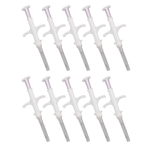 Xiuganpo Etiquetas de Microchip para Mascotas, 10 Uds., Chip Animal Universal de Baja Frecuencia para Perros, Gatos, Cría de Animales Material: ABS (2,12 * 12mm)