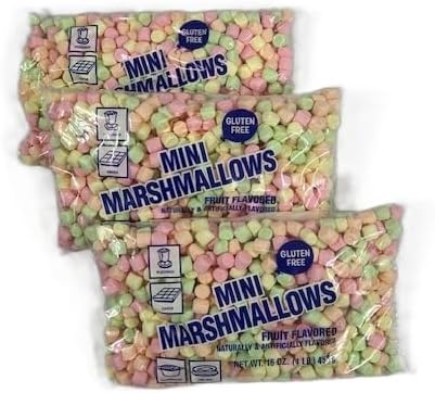 Clown Global Brands Miniature Flavored Marshmallows | 1 Count | 1 lb Package | Fat Free, Gluten Free, Cholesterol Free | Perfect for Snacking