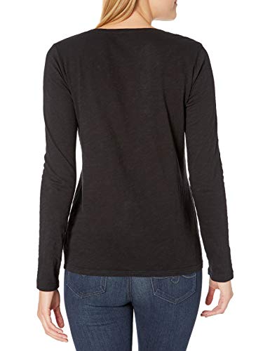 Velvet By Graham & Spencer Womens Blaire Longsleeve V-Neck Tee T Shirt, Black, Large Us #TOP1