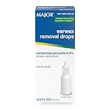 MAJOR Earwax Removal Drops with 6.5% Carbamide Peroxide - Gentle & Safe Earwax Removal Aid for Adults & Children 12+ - Ear Cleaning Solution, 0.5 Fl. Oz. (15mL)(Pack of 1)