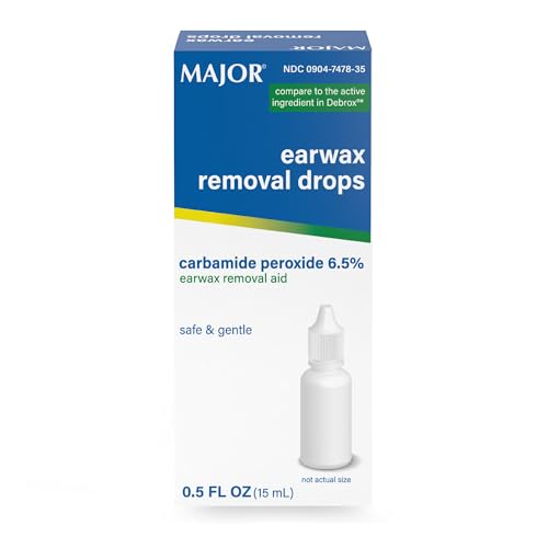 MAJOR Earwax Removal Drops with 6.5% Carbamide Peroxide, 0.5 Fl Oz (1-Pack)