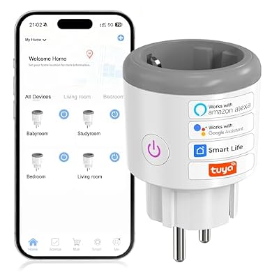Oblinple Enchufe Inteligente WiFi 16A con Monitor de Energía 3840W