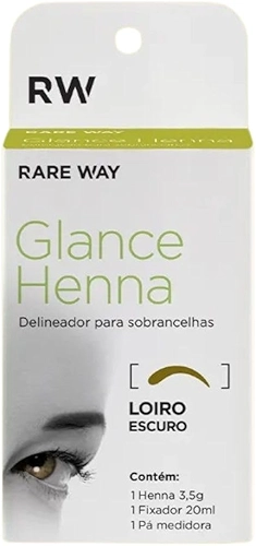 Henna Para Sobrancelha Loiro Escuro Rare Way - Glance Henna - 3,5Gr