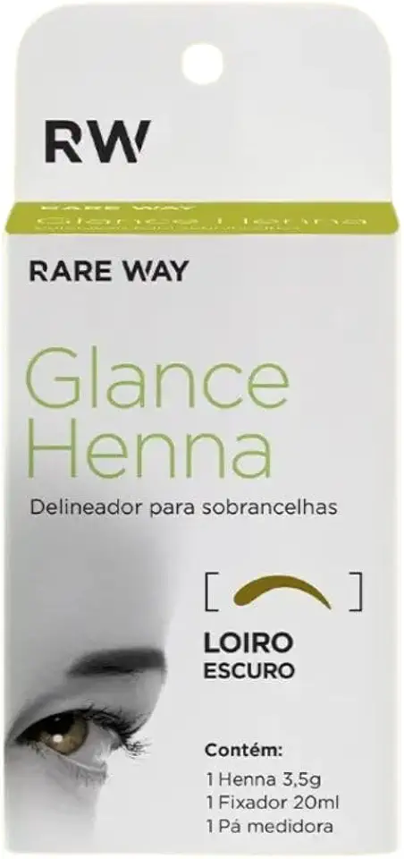 Henna Para Sobrancelha Loiro Escuro Rare Way - Glance Henna - 3,5Gr