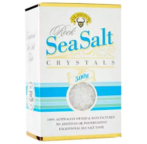 Olsson's Rock Sea Salt Crystals 500G -A Large Grade Sea Salt (Sodium Chloride) Typically Used In Salt Grinders For Table Use. #TOP3