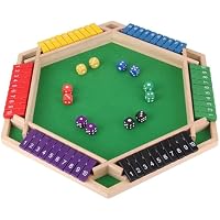 IZDUDO Shut The Box Game 6 Jugadores, Juego de Mesa de Madera