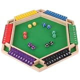 IZDUDO Shut The Box Game 6 Jugadores, Juego de Mesa de Madera