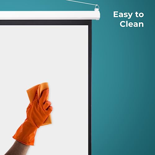 Image of ZEBRONICS PSH84A Manual Pull Down Projector Screen, 84 inches, Supports 4K, Matte Finish, 4:3 Aspect Ratio, High Gain Fabric,160º Wide Viewing Angle, Wall & Ceiling Mountable