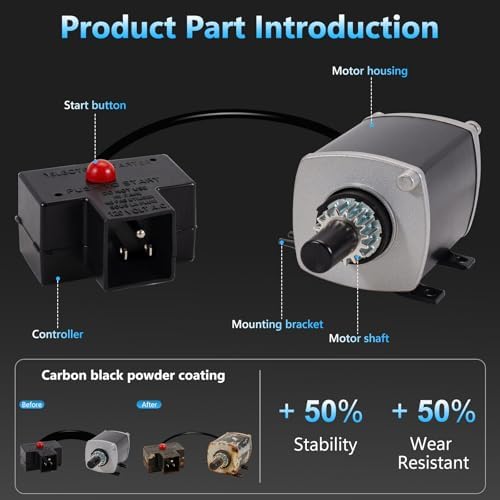 Tecumseh Starter 33329 Replacement 120V 16 Teeth CCW Snow Blower for Ariens Tecumseh LH OH HMSK OHSK OHM110 HM70 HMXL70 Multiple Years 37000 72403600 33329A 33329B 33329C 33329D 33329E 33329F 5898 - 3