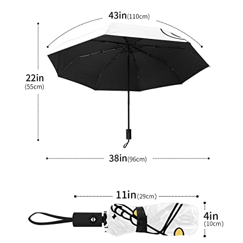 Gispog Automatic Folding Umbrella Cartoon Gnome Cat Pawprints Compact Travel Umbrella Sun Umbrella For Women & Men #TOP2