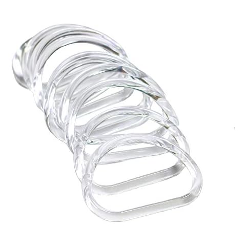 Model Worker 10PCS D-Shaped Handles Replacement for Handmade Bag Handbags Purse Handles (Transparent) Cover