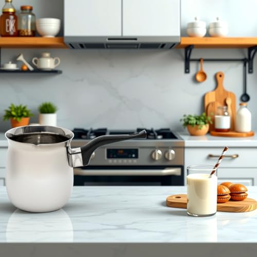 Image of EXPRESSO Stainless Steel Milk /Coffee /Tea Warming Maker Pot /Pan, with Bakelite Handle 1000 ml of Coffee Warmer