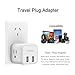 China Australia New Zealand Power Plug Adapter, Tanosee Type I Travel Adaptor with 2 USB Ports 2 American Outlets, US to Australian AU Fiji Argentina Charger Adapter