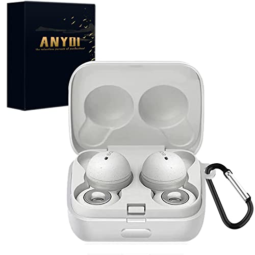 ANYOI LinkBuds WF-L900 �p �P�[�X LinkBuds �ی�P�[�X WF-L900 �P�[�X �\�t�g�V���R�� �J�o�[ �����h�~ �ی�P�[�X �ϏՌ� �y�� �h�� �h�o �L�Y�h�~ �P�[�X �J���r�i�t��(�z���C�g)