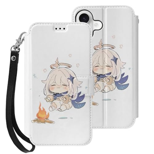 For ���_ Genshin Impact �Ή� iPhone 16plus �X�}�[�g�t�H���P�[�X �蒠�^ ����PU���U�[ ���u���X�^���h�@�\�t�� �J�[�h�X���b�g �X�g���b�v�t�� ���z�^ �}�j���A���� �J�[�h���[ ��G�肪�悢 �}�O�l�b�g�� �|�����z����