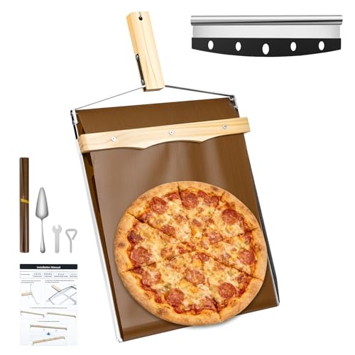 Sliding Pizza Peel, 21.26x12.74” Non Stick Pizza Peel Slider with