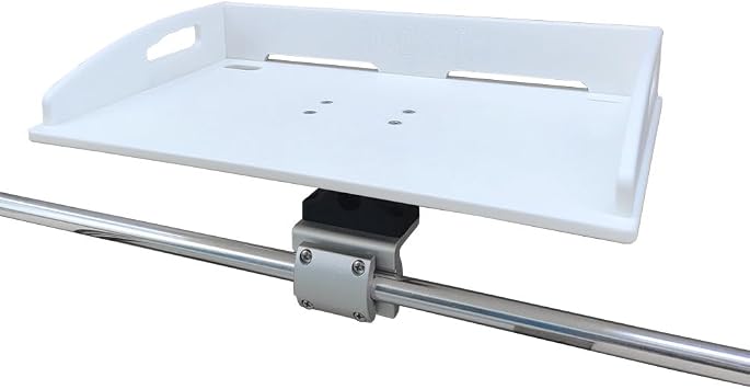 Brocraft Bait Table Fillet Table Cutting Board with Aluminum Clamp-On Base, Boat Fishing Work Station for 7/8"-1-1/2" Round & 1-1/4" Square Rail