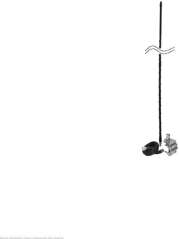 Accessories Unlimited AUMM14-W White Four Foot Mirror Mount CB Antenna