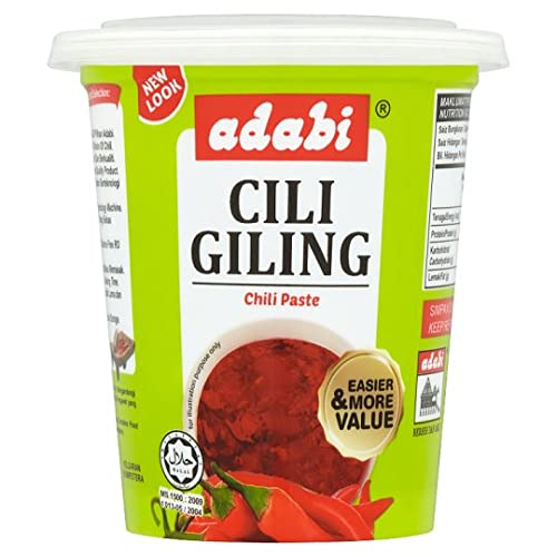Adabi Cili Giling (Chili Paste) 150g – Adabi Chili Paste with spicy notes, made from fresh picked chillies. Suitable for cooking or use as instant serving sauce.