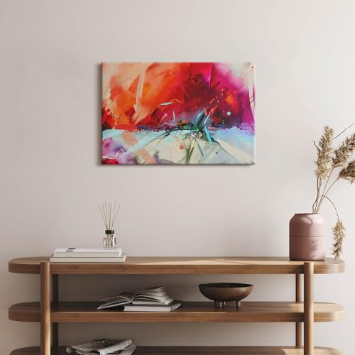 Tableau d'art abstrait Wallfluent imprimé sur toile premium au format 60x40 - 2