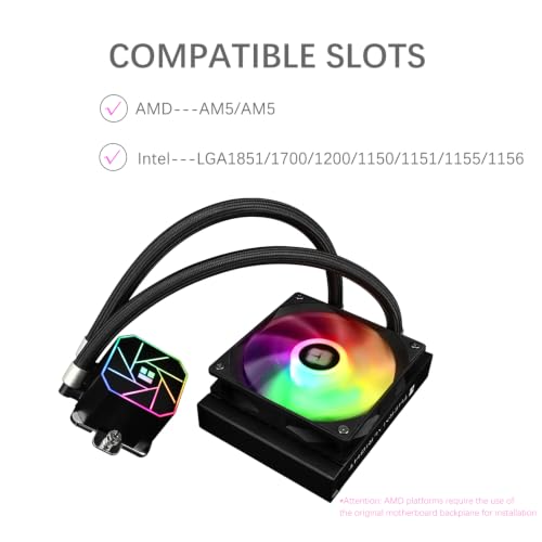 Image of TR-Thermalright Aqua Elite 120 V3 CPU Liquid Cooler-120 Specification Aio Cooler,120mm ARGB Cooling Fan,Easy Installation,Compatible with AM5 /AM4, LGA1851 /1700 /115X /1200