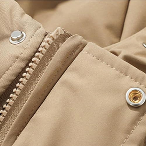 WOWEI Doudoune Chaude d'hiver pour Femme Mode Veste Matelassée Manteau à Capuche Hiver éPaissir Parka Veste Chaude Blousons avec Fermeture à Glissière Coupe Vent Manteaux Fille (Noir, M) – vue 2